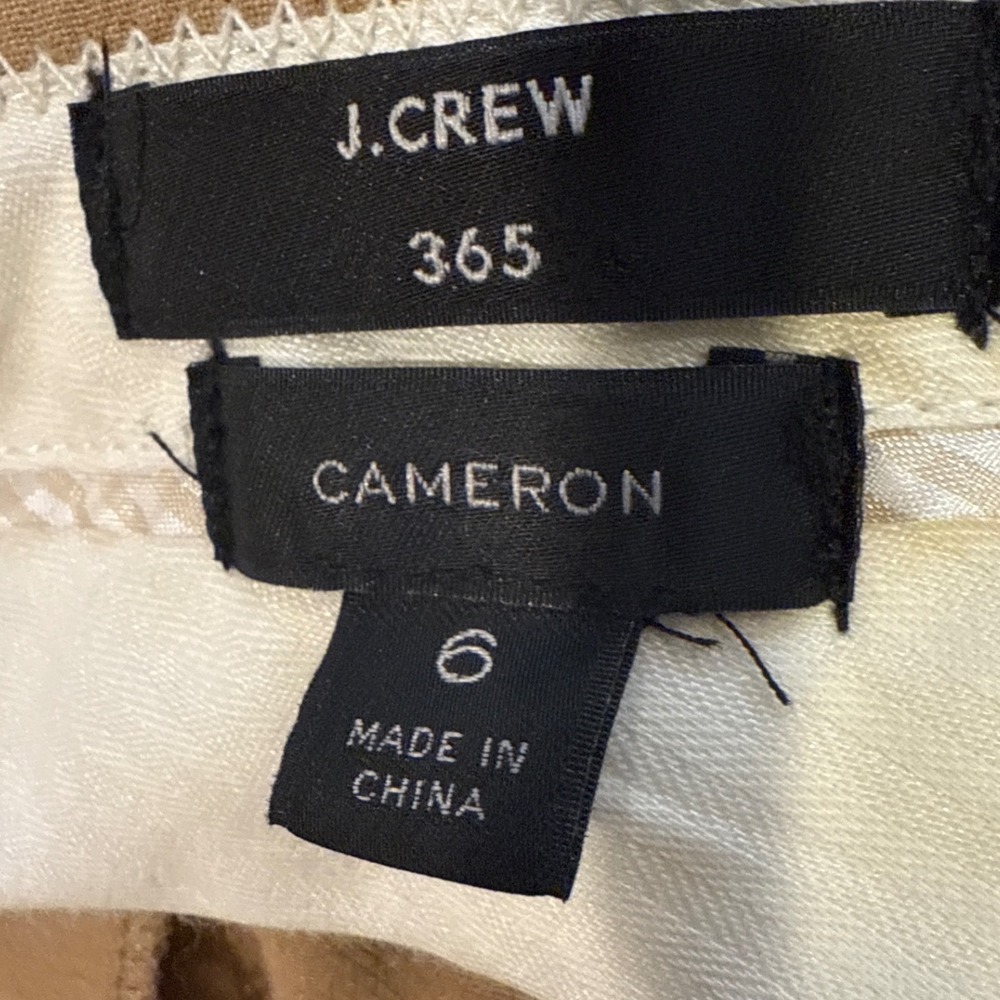 J.Crew Cameron 365 Woman 6 Slim High Rise Pants Camel Tan Classic Business Dress - Picture 3 of 8